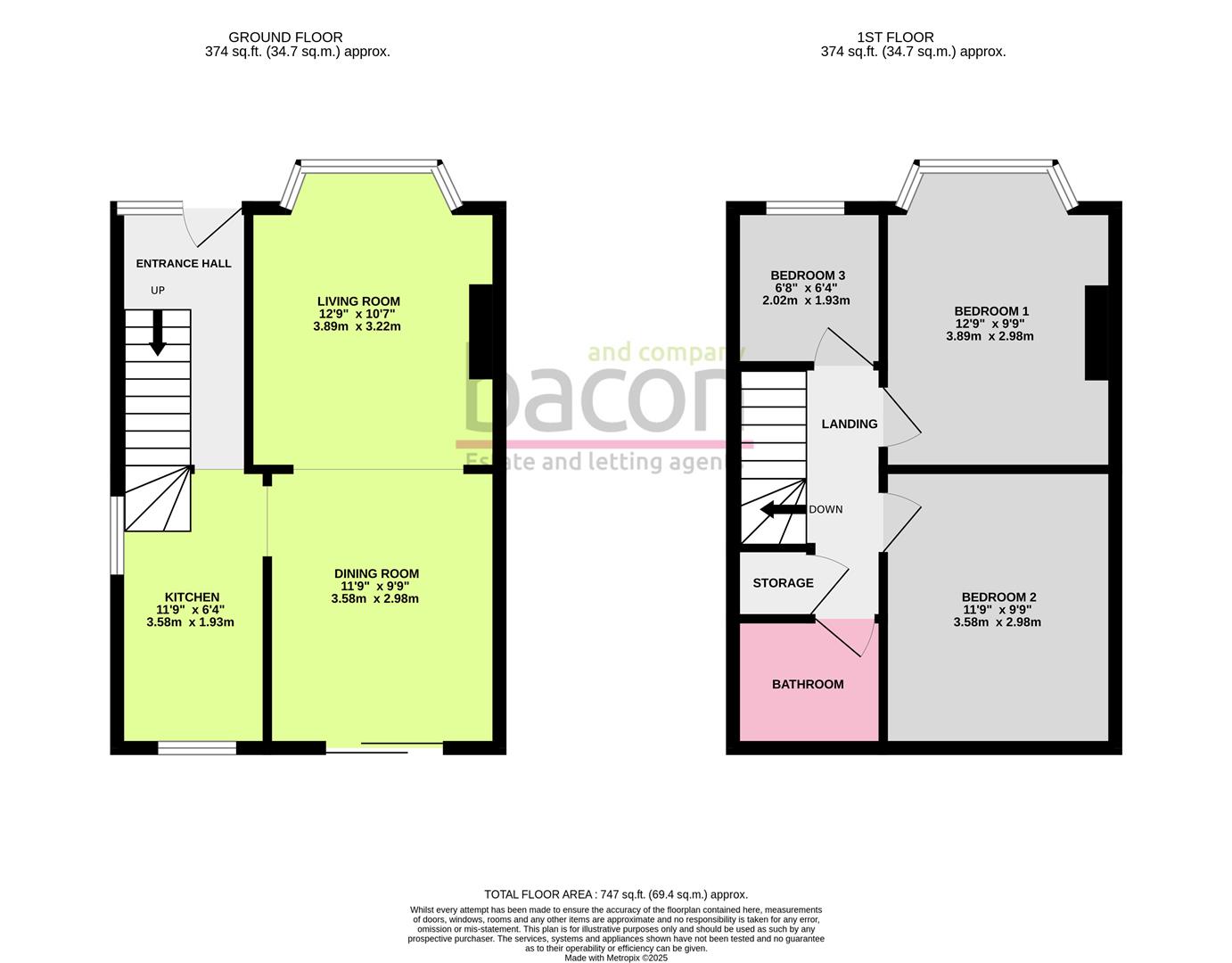 Floor Plan | House - End Terrace | Turner Road, Worthing, BN14 | To Let